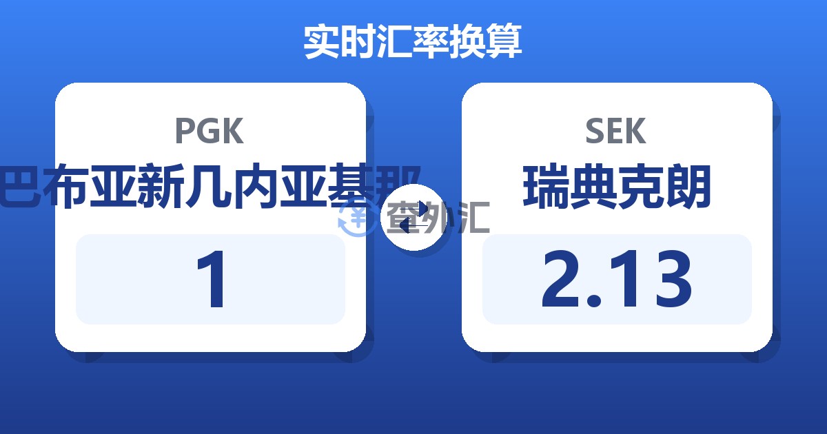 1巴布亚新几内亚基那兑瑞典克朗