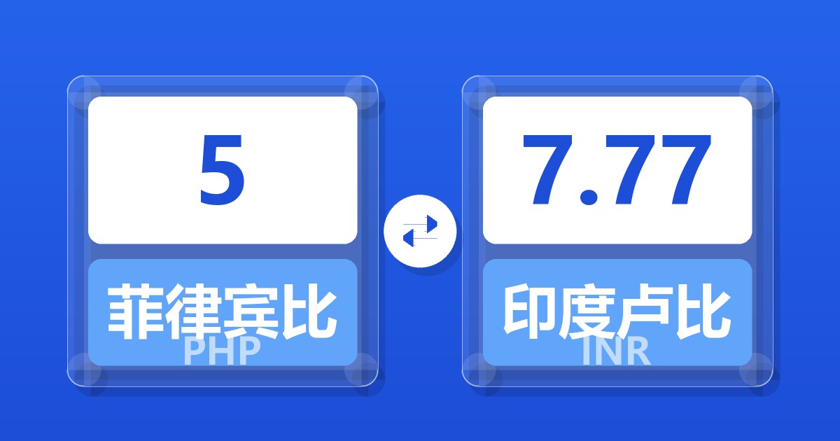 5菲律宾比索兑印度卢比