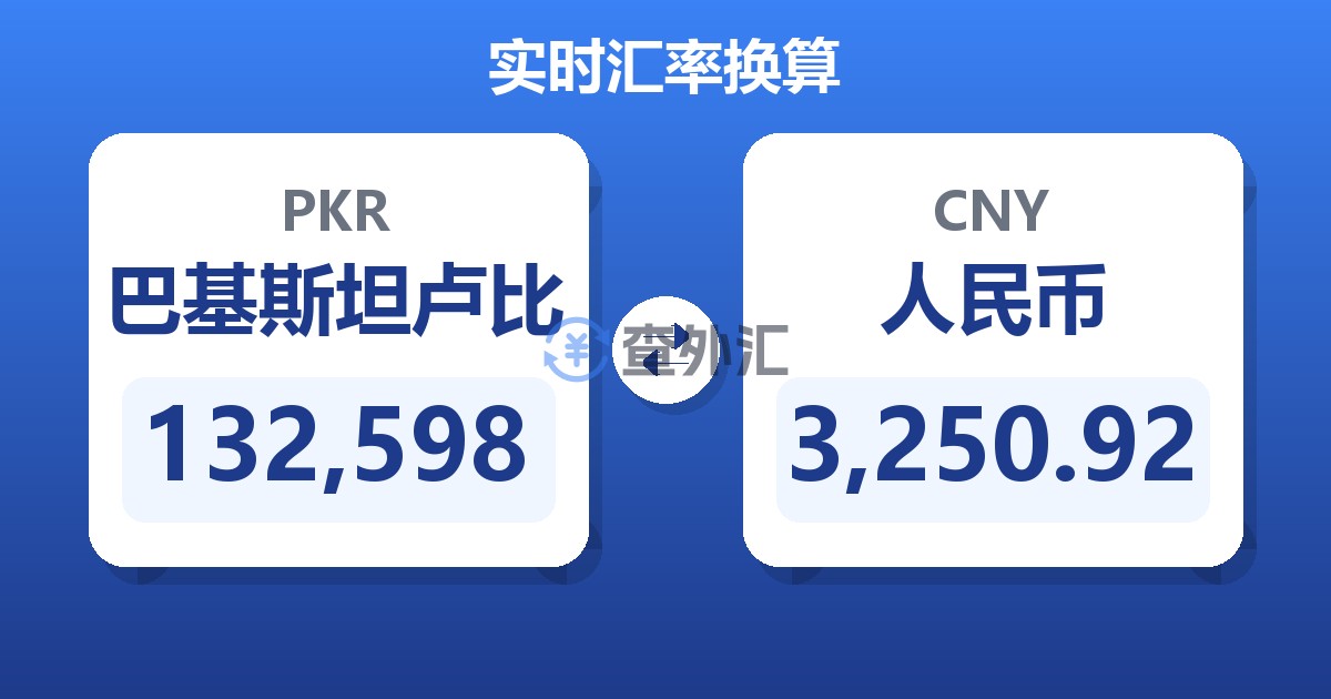 132,598巴基斯坦卢比兑人民币