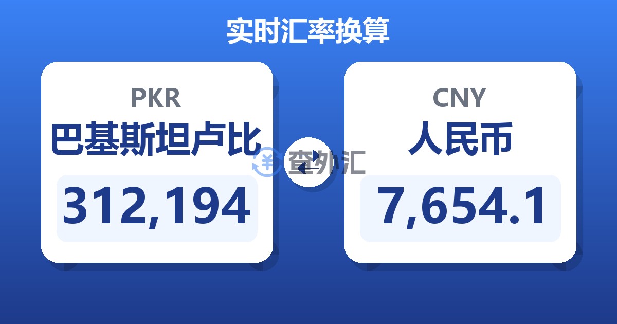 312,194巴基斯坦卢比兑人民币