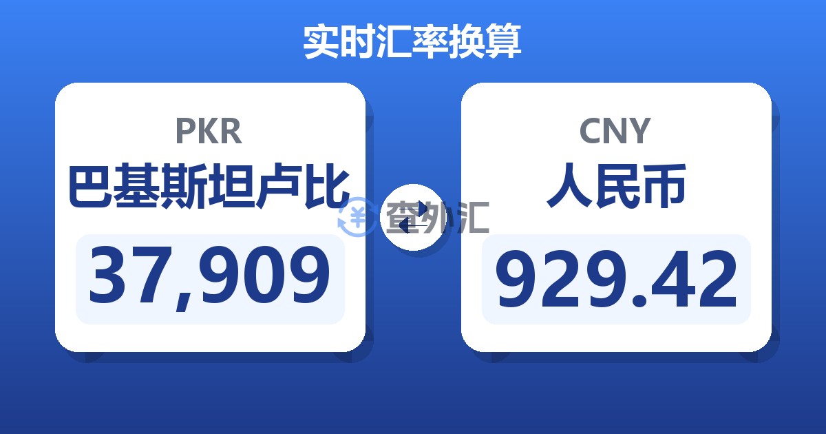 37,909巴基斯坦卢比兑人民币