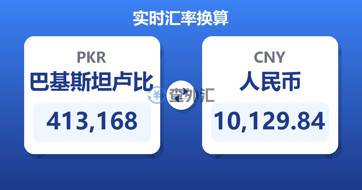 413,168巴基斯坦卢比兑人民币