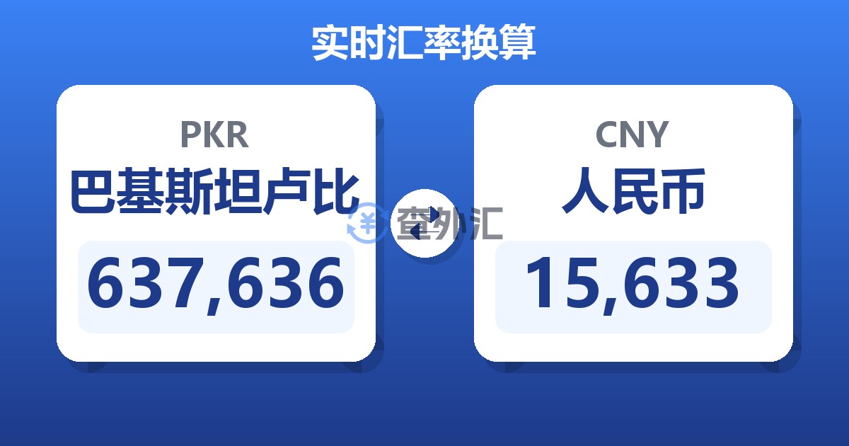 637,636巴基斯坦卢比兑人民币