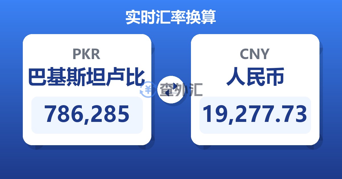 786,285巴基斯坦卢比兑人民币