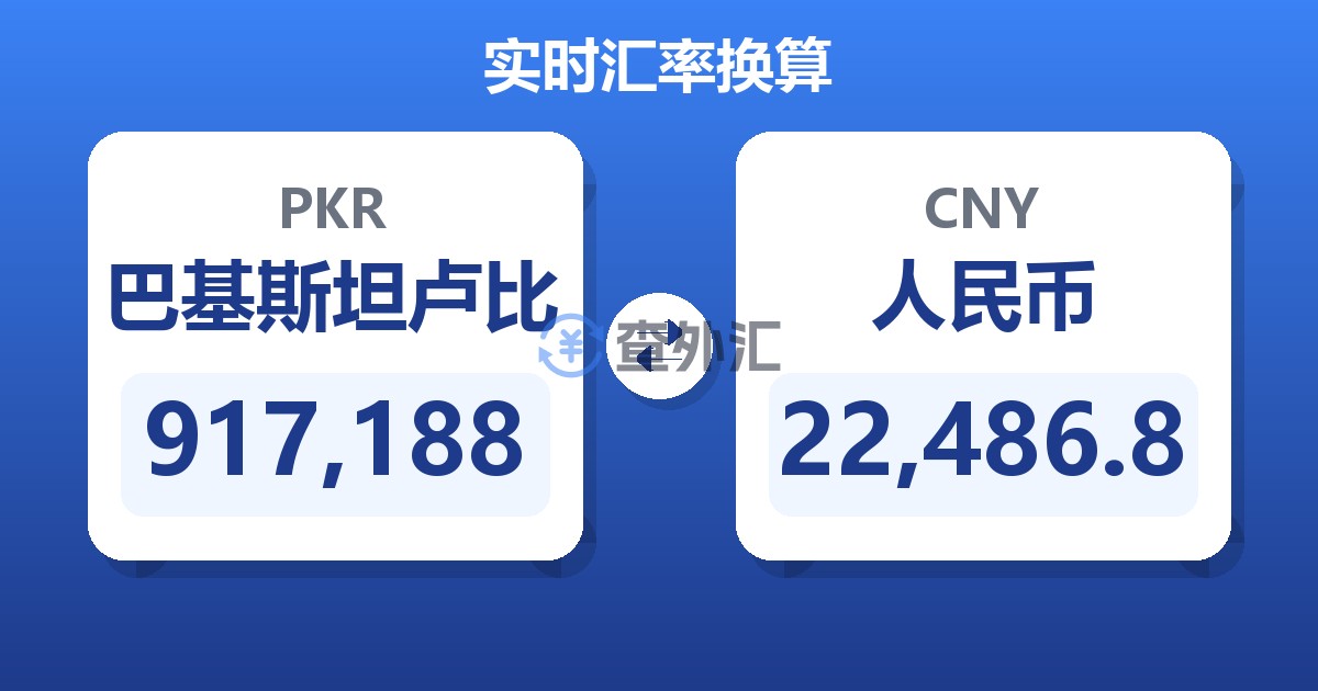 917,188巴基斯坦卢比兑人民币