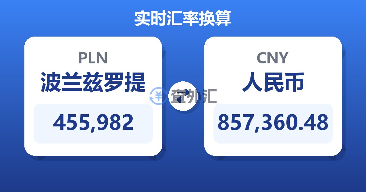 455,982波兰兹罗提兑人民币