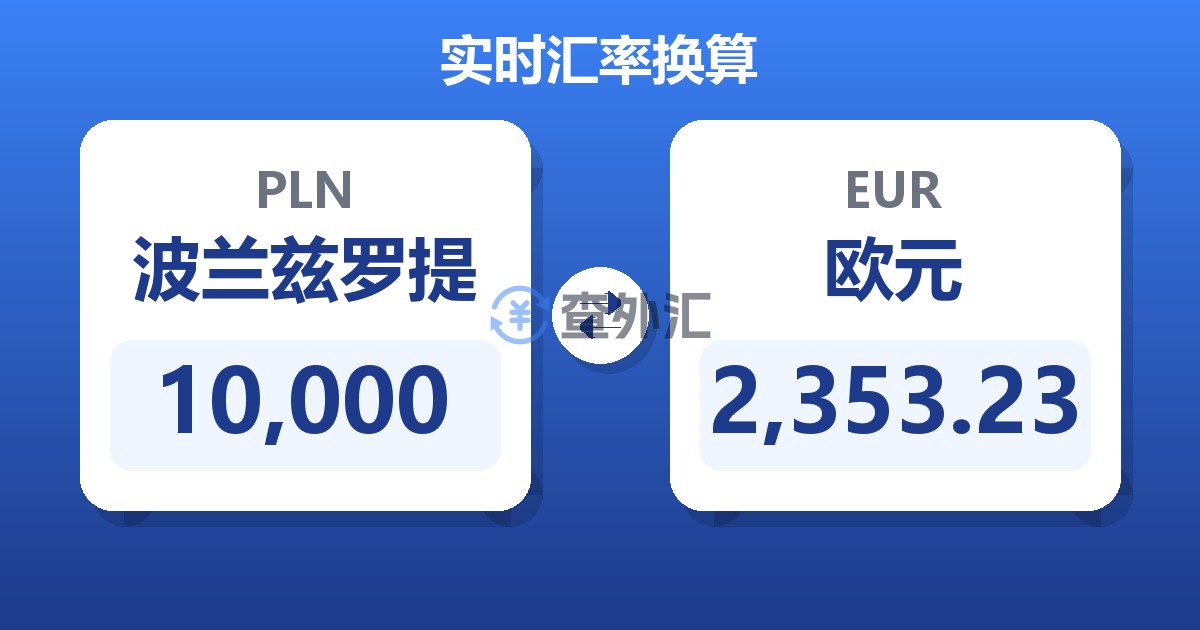 10,000波兰兹罗提兑欧元