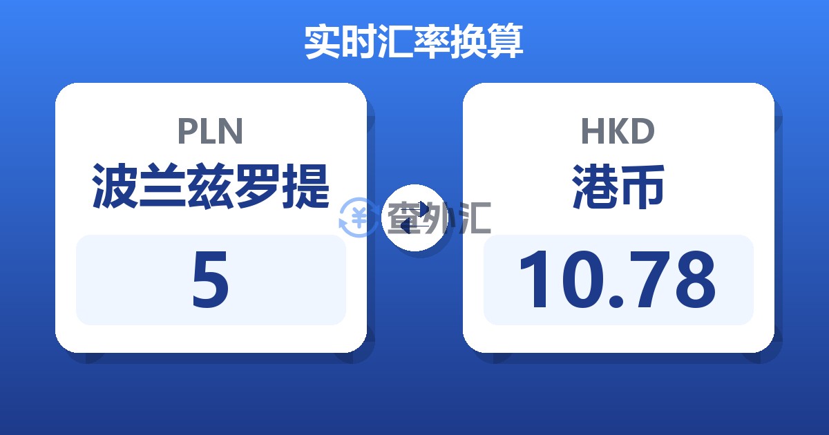 5波兰兹罗提兑港币