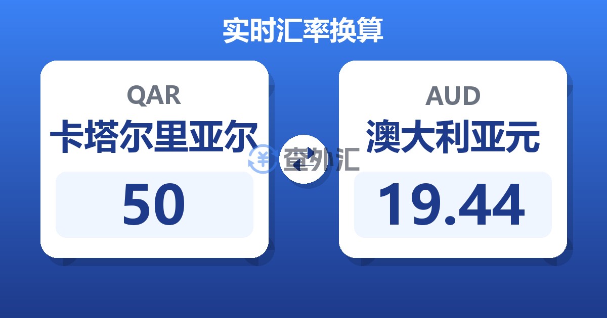 50卡塔尔里亚尔兑澳大利亚元