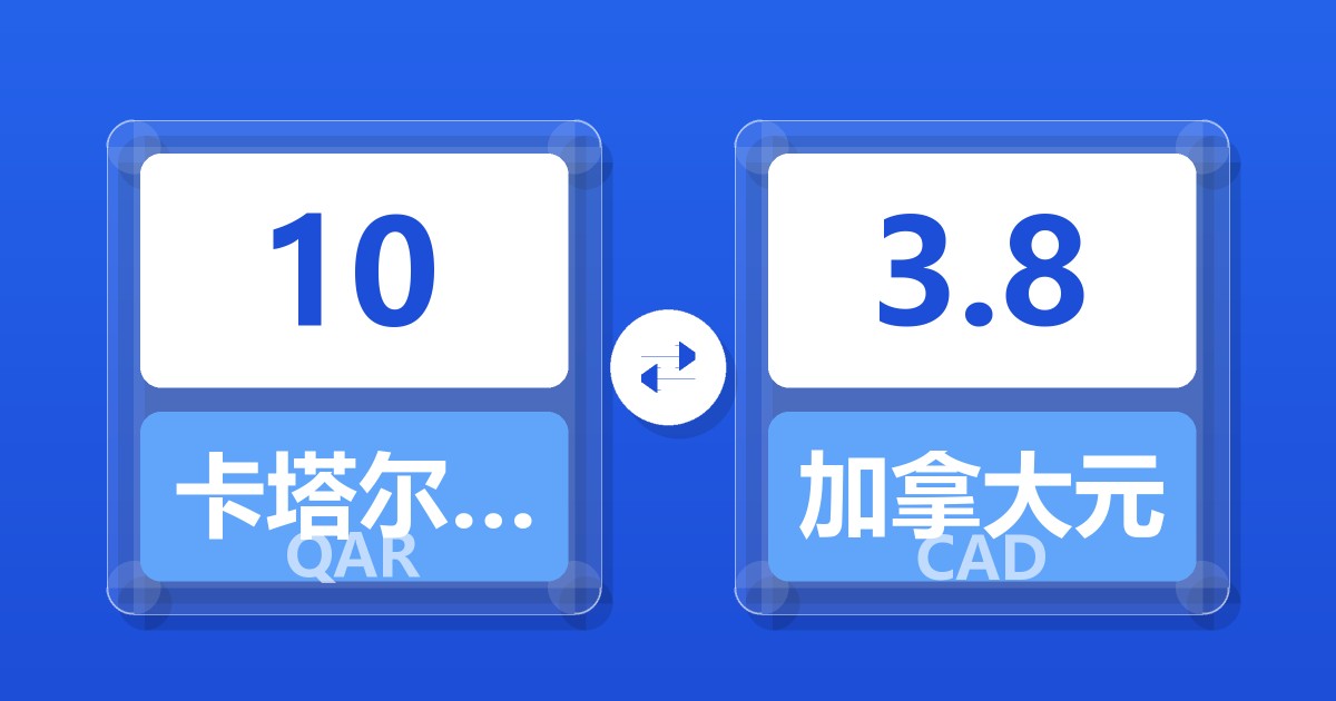 10卡塔尔里亚尔兑加拿大元