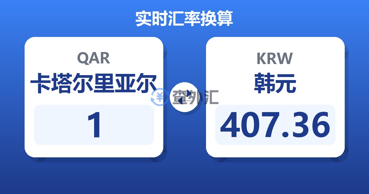 1卡塔尔里亚尔兑韩元