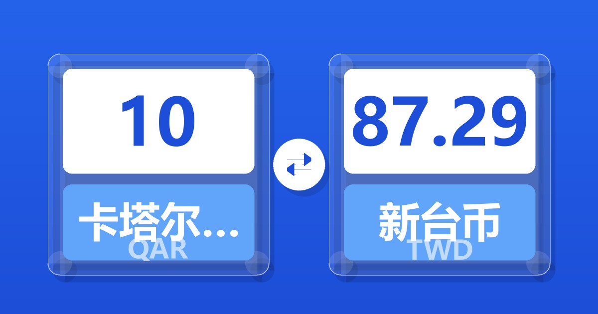 10卡塔尔里亚尔兑新台币