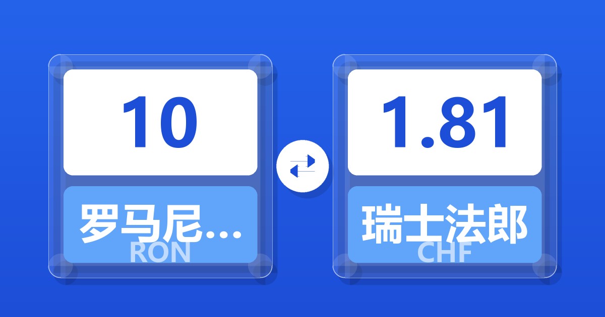 10罗马尼亚列伊兑瑞士法郎