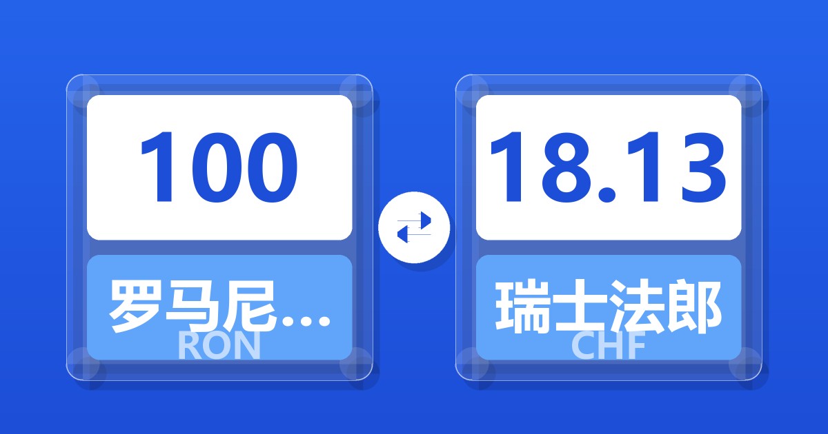100罗马尼亚列伊兑瑞士法郎