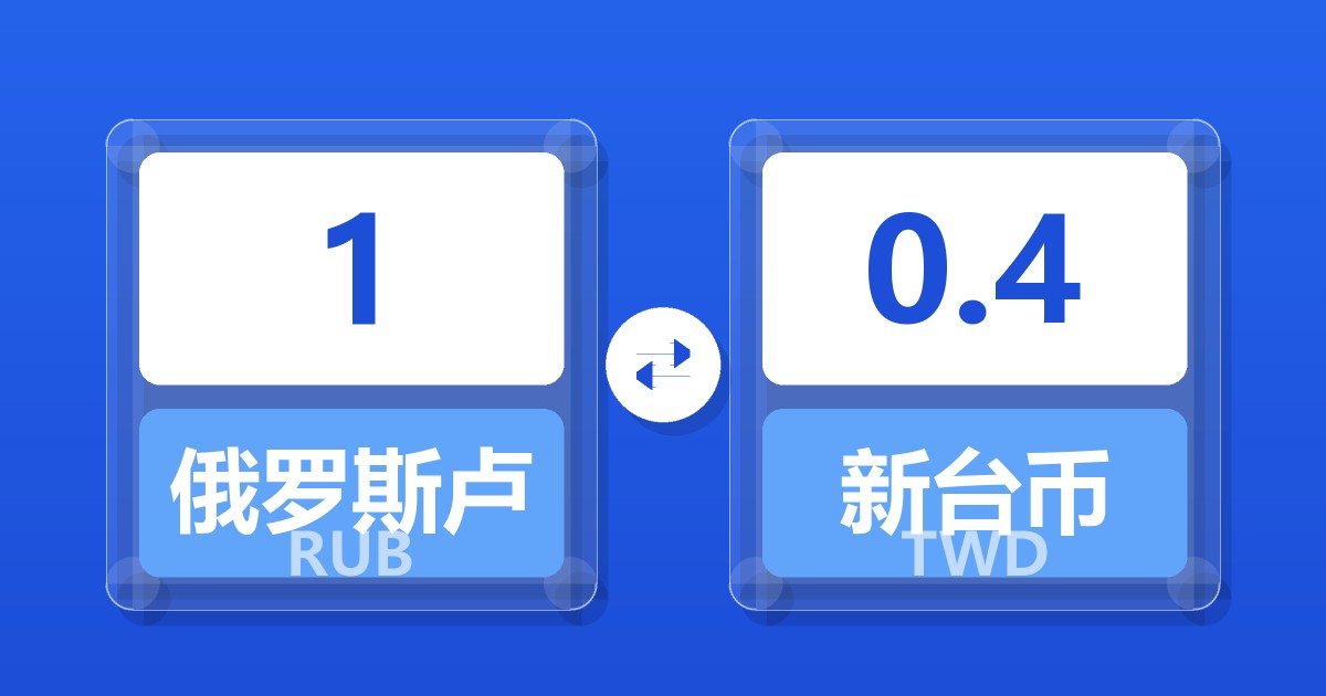 1俄罗斯卢布兑新台币