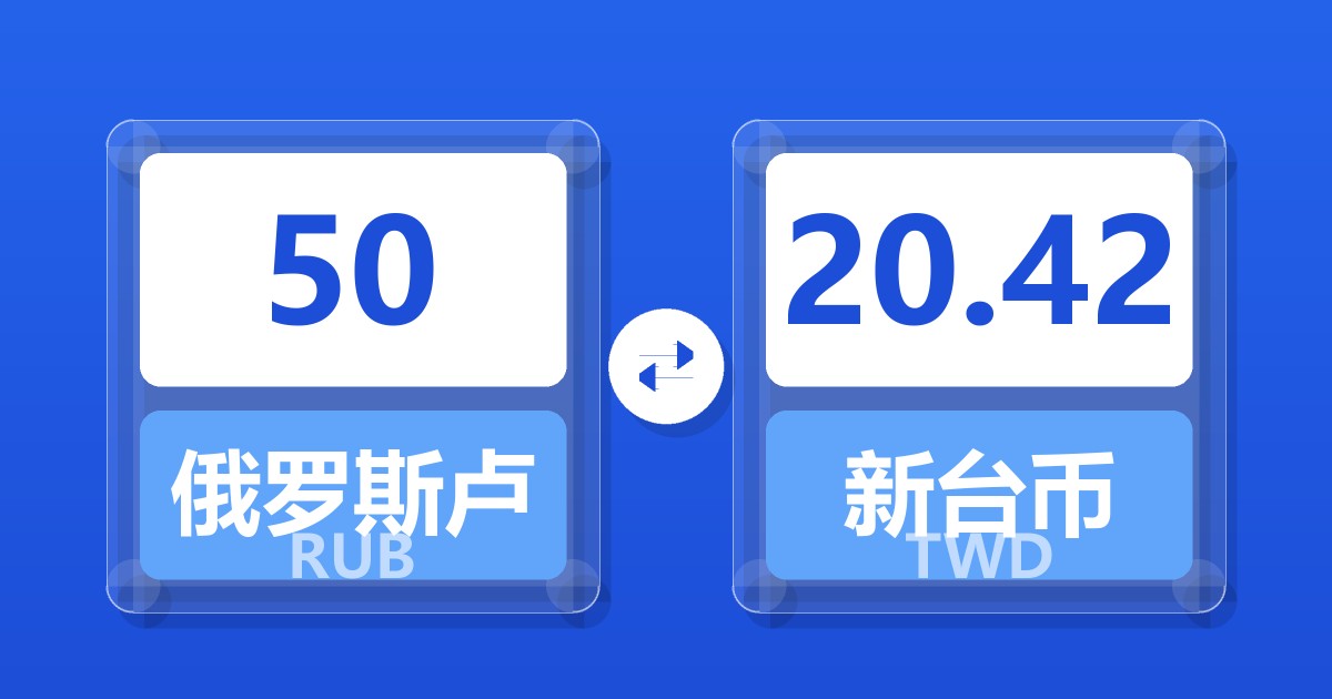 50俄罗斯卢布兑新台币