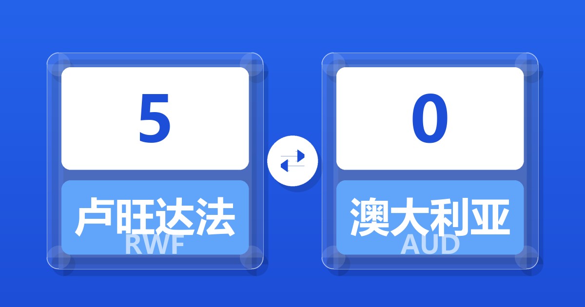 5卢旺达法郎兑澳大利亚元