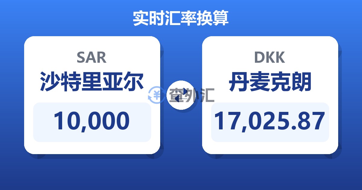10,000沙特里亚尔兑丹麦克朗