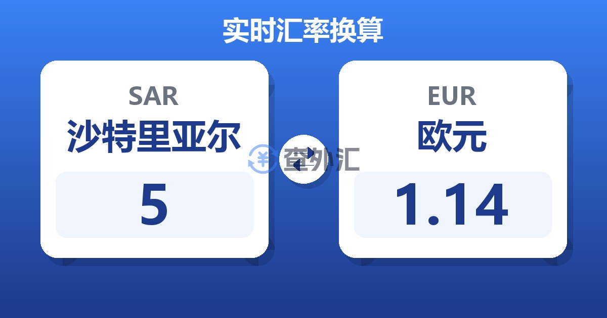 5沙特里亚尔兑欧元