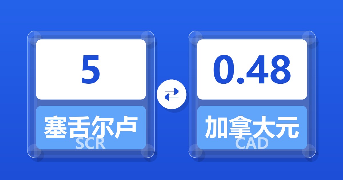 5塞舌尔卢比兑加拿大元