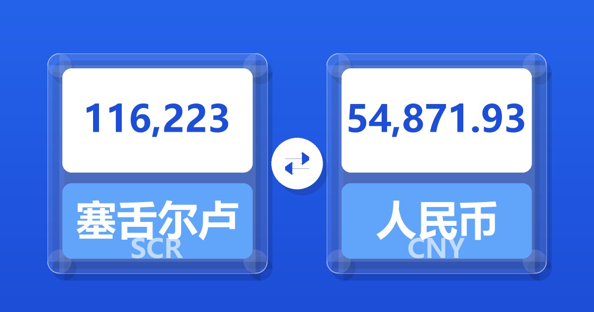 116,223塞舌尔卢比兑人民币