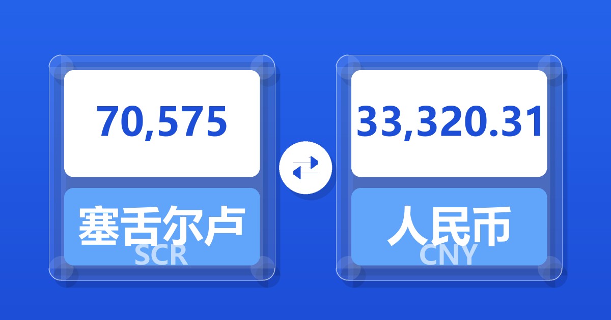 70,575塞舌尔卢比兑人民币