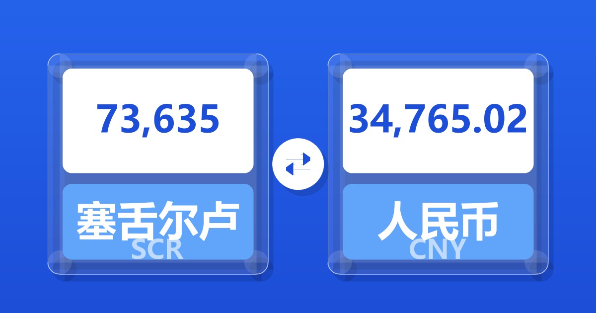 73,635塞舌尔卢比兑人民币