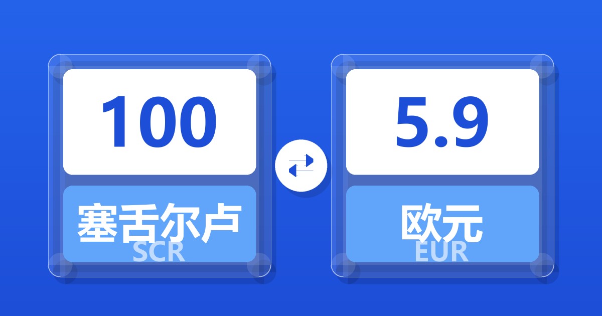 100塞舌尔卢比兑欧元