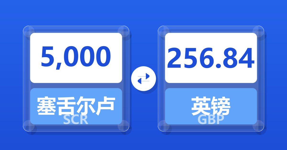 5,000塞舌尔卢比兑英镑