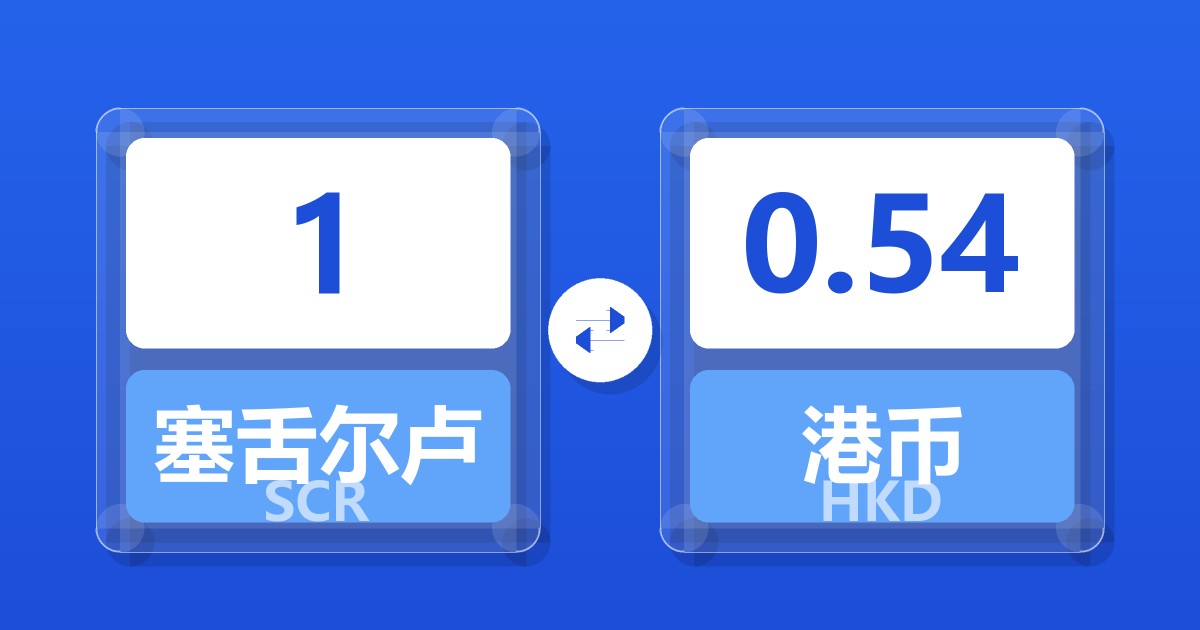 1塞舌尔卢比兑港币