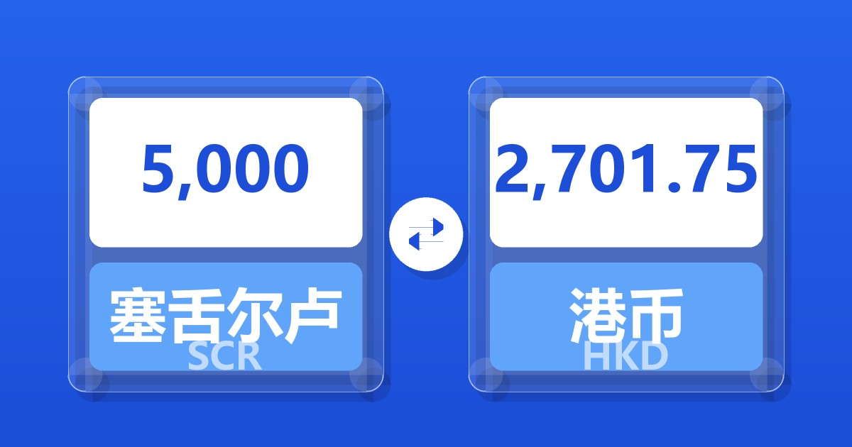 5,000塞舌尔卢比兑港币