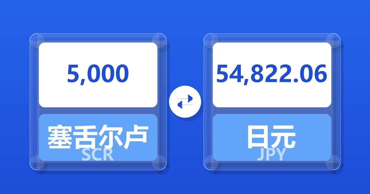 5,000塞舌尔卢比兑日元