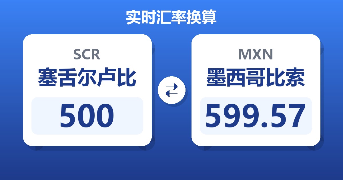 500塞舌尔卢比兑墨西哥比索