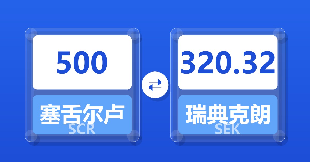 500塞舌尔卢比兑瑞典克朗