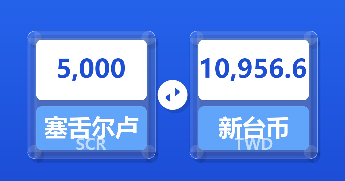 5,000塞舌尔卢比兑新台币