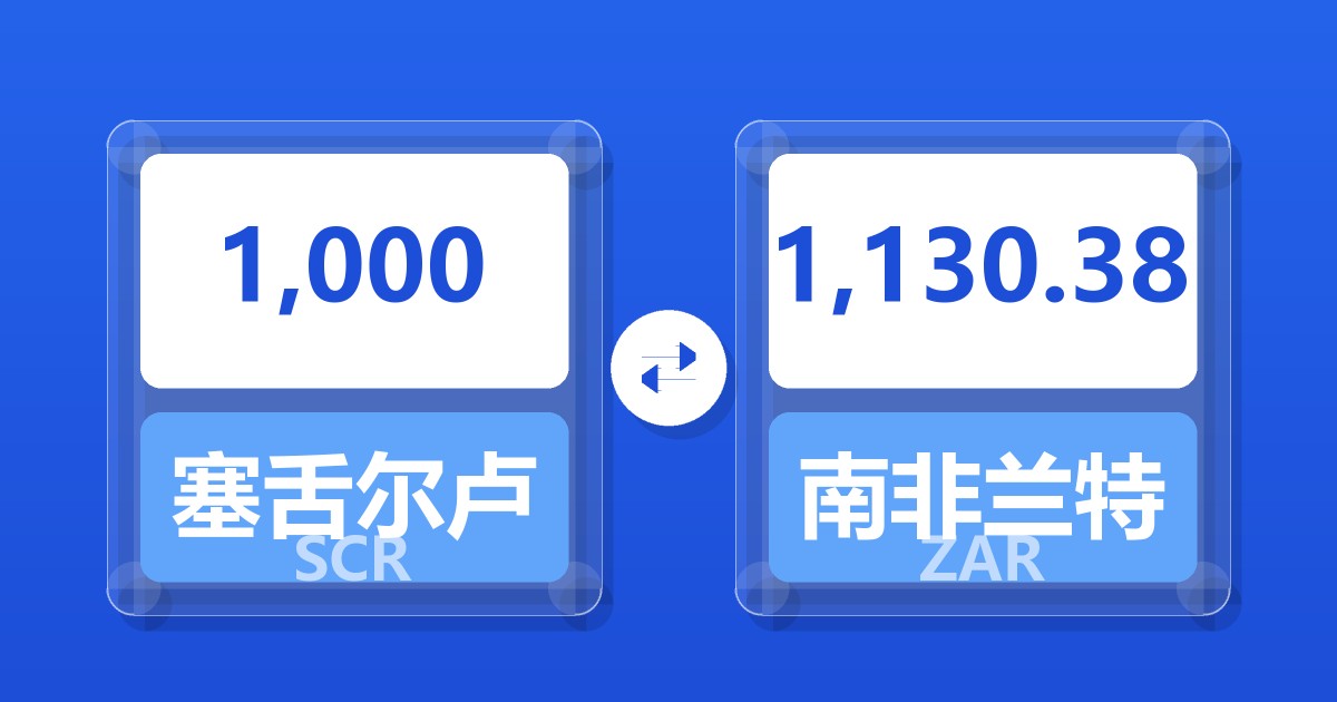 1,000塞舌尔卢比兑南非兰特