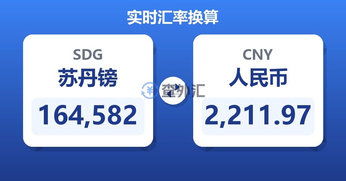164,582苏丹镑兑人民币