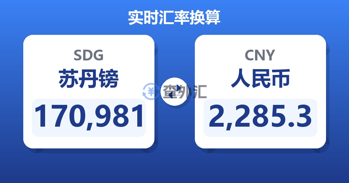 170,981苏丹镑兑人民币
