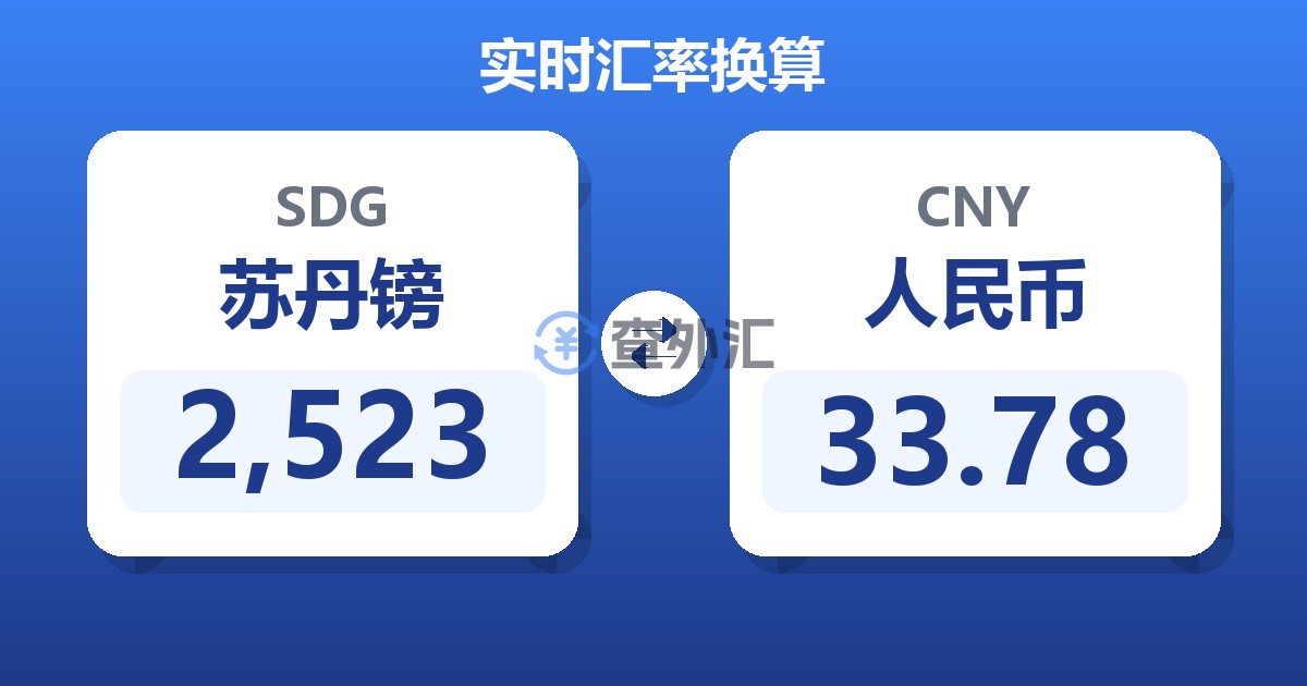 2,523苏丹镑兑人民币