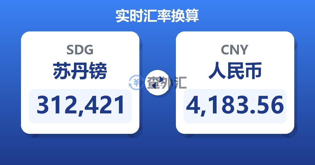 312,421苏丹镑兑人民币
