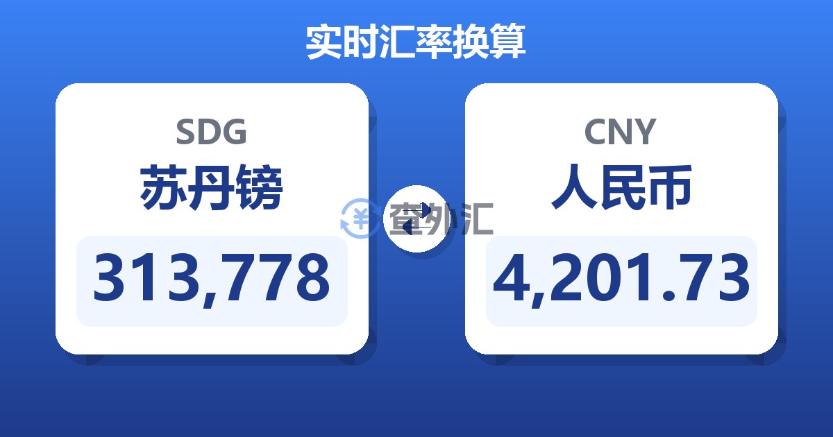 313,778苏丹镑兑人民币