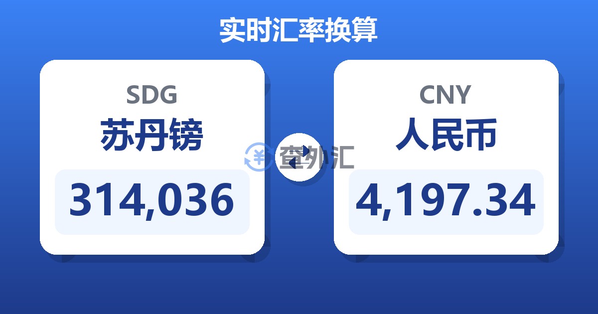 314,036苏丹镑兑人民币