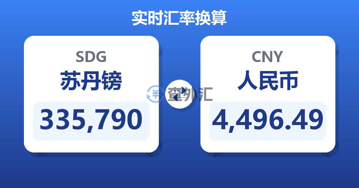 335,790苏丹镑兑人民币