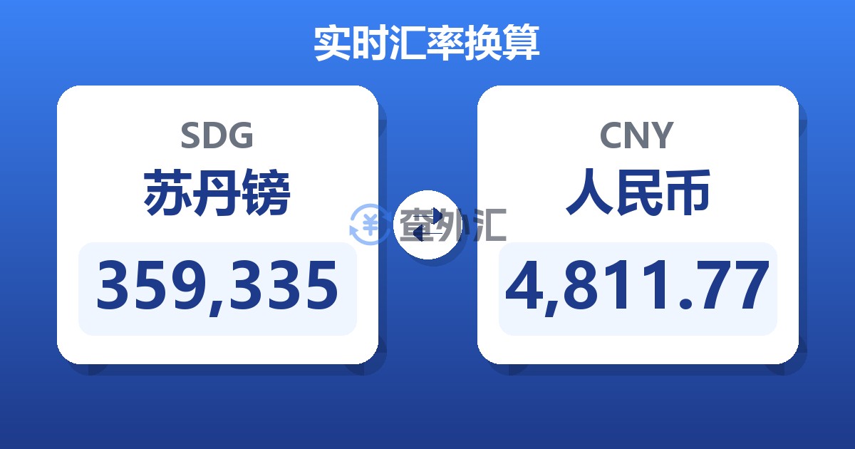 359,335苏丹镑兑人民币