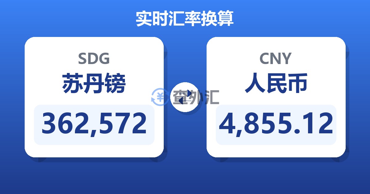 362,572苏丹镑兑人民币