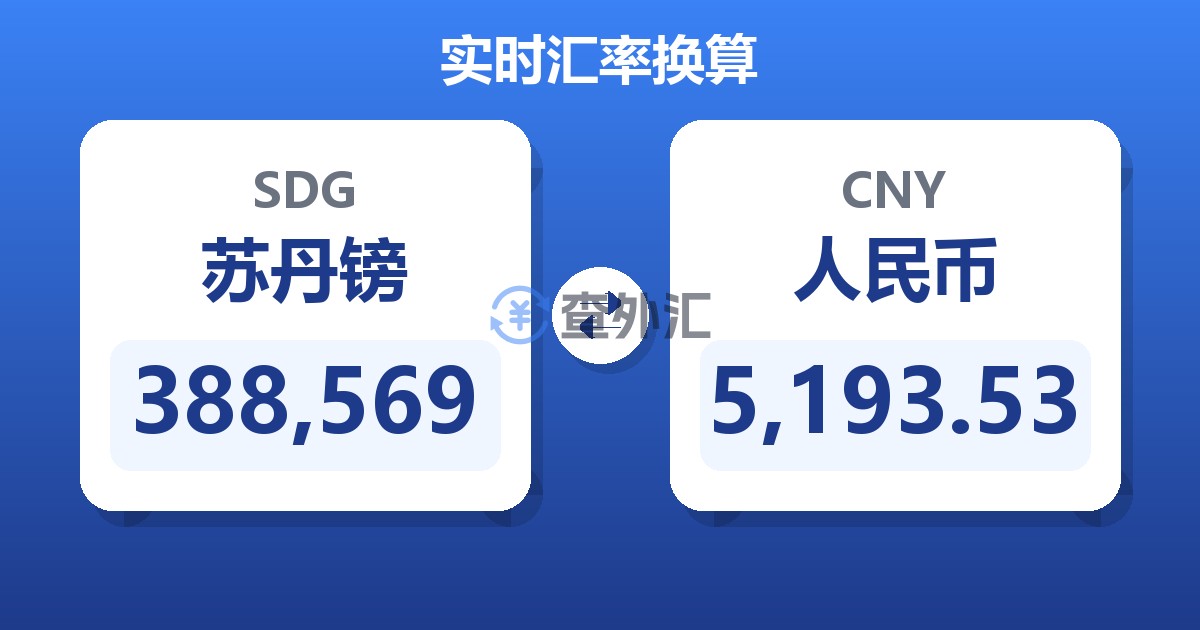 388,569苏丹镑兑人民币