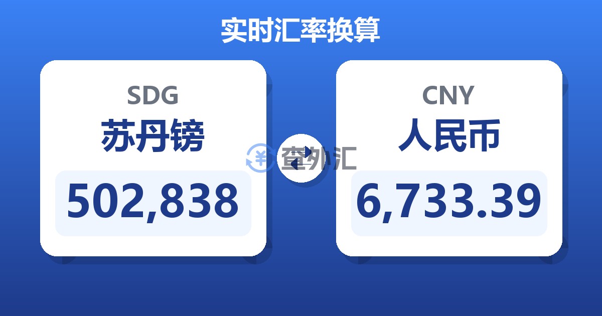 502,838苏丹镑兑人民币