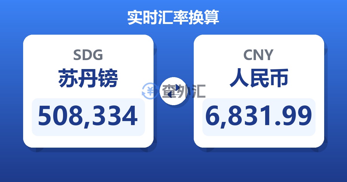 508,334苏丹镑兑人民币
