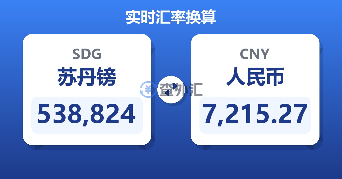 538,824苏丹镑兑人民币