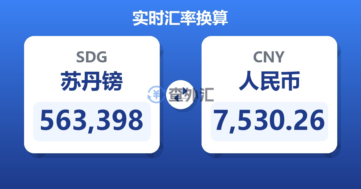 563,398苏丹镑兑人民币